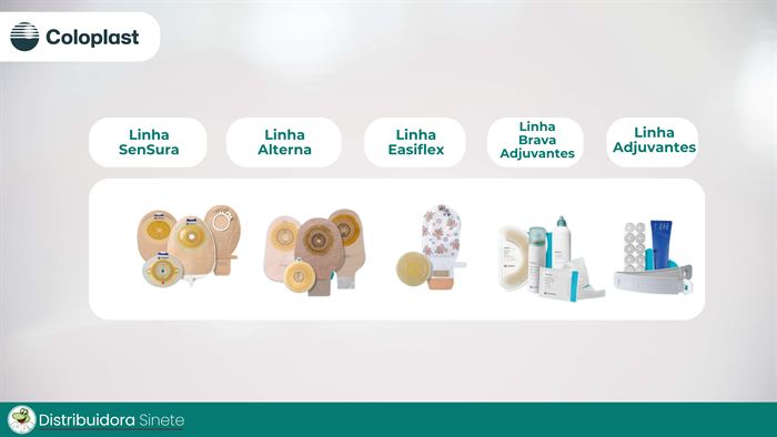 Linhas de ostomia SenSura, Alterna, Easiflex e Brava distribuídas pela Sinete